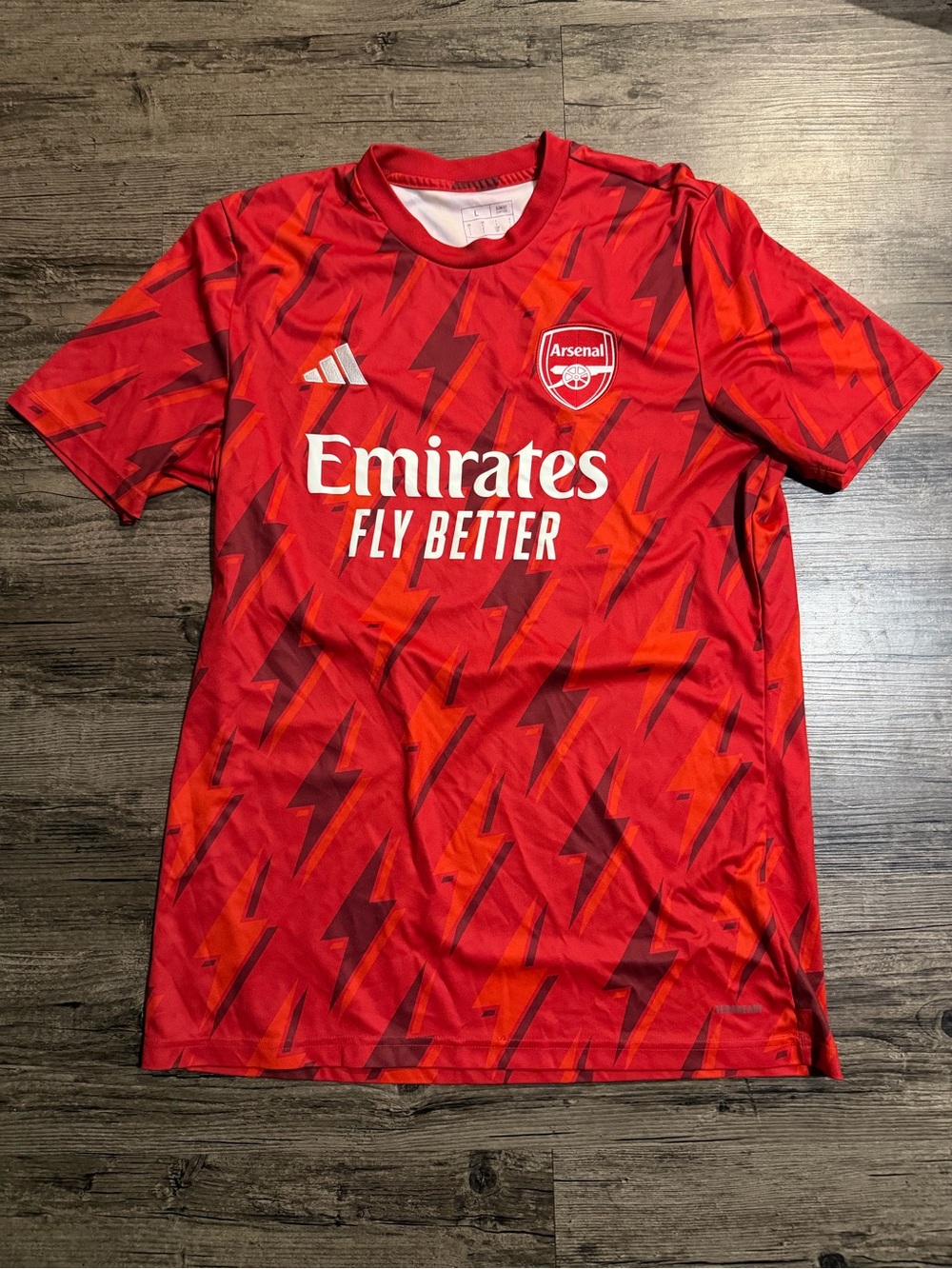Adidas Arsenal Red Lightning Graphic Soccer Jersey